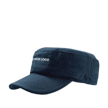 Cappellino in stile militare con chiusura in velcro in cotone 235 g/m²