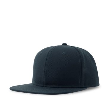 Cappellino con visiera piatta in twill di poliestere riciclato 300g/m² color blu mare