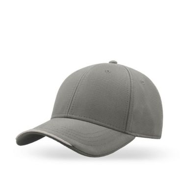 Cappellino con bordo visiera bianco in poliestere riciclato 170 g/m² color grigio chiaro