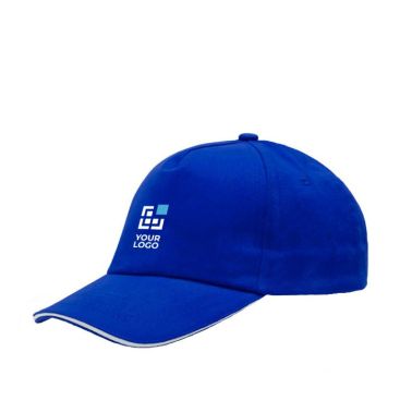 Cappello con chiusura in metallo regolabile in twill di cotone 160g/m²