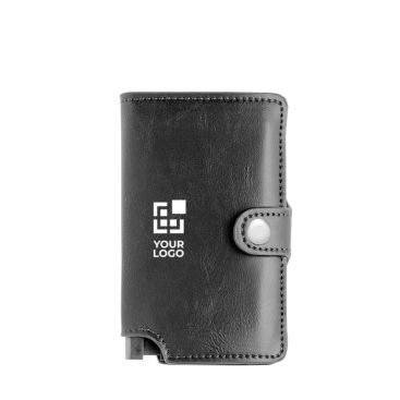 Portafoglio in pelle sintetica con porta carte e protezione RFID