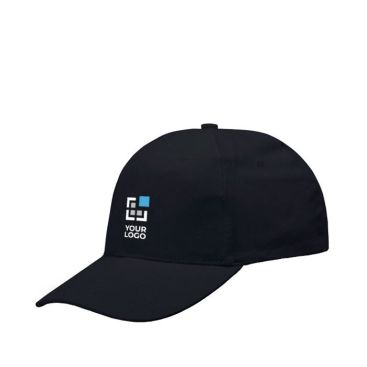 Cappellino promozionale con fibbia in metallo in cotone da 255 g/m² color nero