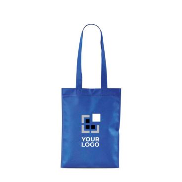 Shopper promozionale per la spesa con manici lunghi in tnt 70 g/m² color blu reale