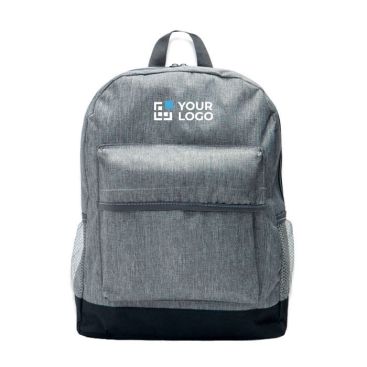 Zaini con logo in poliestere 600D con base nera e tasca per pc da 13''