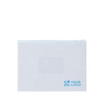 Cartellina portadocumenti trasparente formato A5 in PVC con cerniera