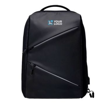 Zaino antitaccheggio con chiusure riflettenti e tasca per pc 15,6''