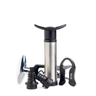 Set da vino con vari utensili come cavatappi e taglia capsule color nero