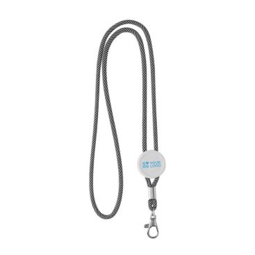 Lanyard promozionale moderno tubolare in poliestere con moschettone