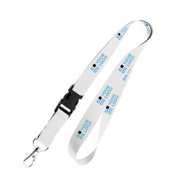 Lanyard in poliestere da 2 cm con fibbia e moschettone in metallo