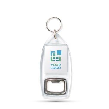 Portachiavi con apribottiglie personalizzabile con inserto di carta