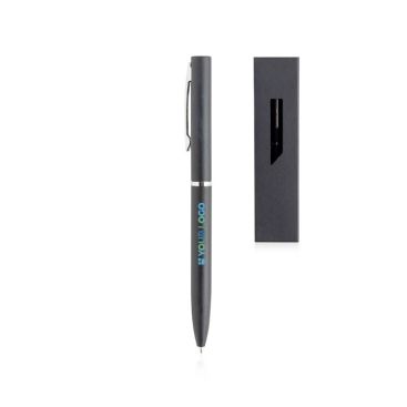 Penna di lusso in metallo con finitura opaca e astuccio inchiostro blu