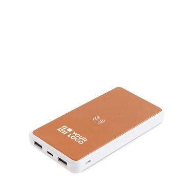 Powerbank wireless in ABS rivestita in similpelle riciclata 8.000mAh