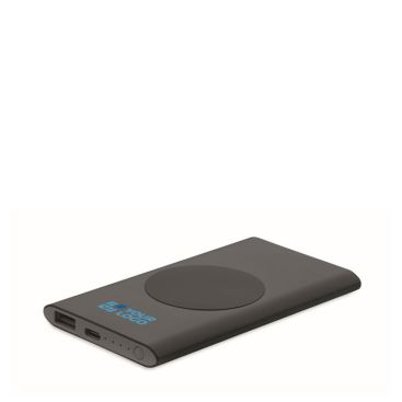 Powerbank da 5.000 mAh alluminio riciclato con ricarica wireless 15W