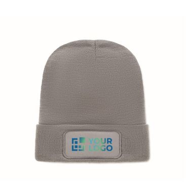 Berretto unisex in poliestere rPET con toppa per personalizzazione