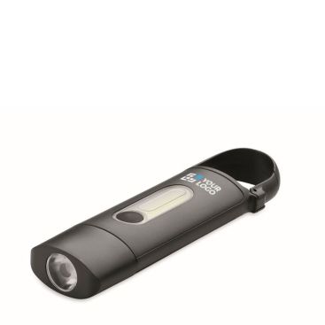Torcia tascabile COB con 3 modalità di illuminazione e moschettone