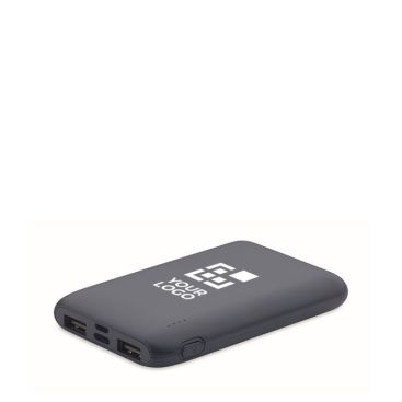 Powerbank promozionale rettangolare in ABS riciclato da 5.000 mAh