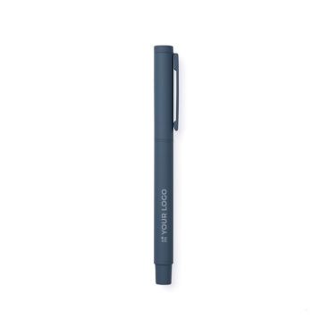 Penna elegante in acciaio inossidabile riciclato con inchiostro blu
