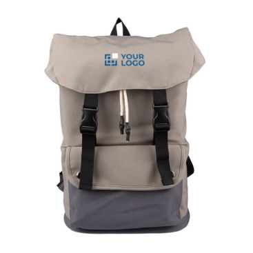 Zaino tricolore con patta che si chiude con 2 fibbie e tasca pc 15''