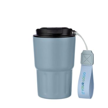 Bicchiere termico in acciaio verniciato a polvere con laccetto 320ml
