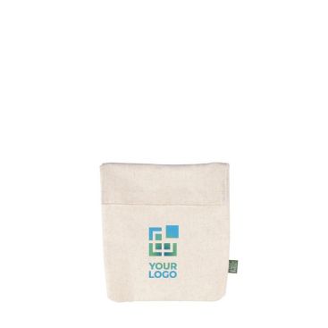 Sacchetto termico per panini in canapa 170 g/m² con chiusura a strappo