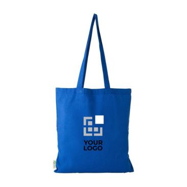 Shopper di vari colori in cotone 100% riciclato da 120 g/m²