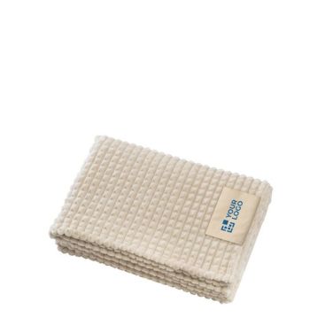 Coperta in rPET con tocco super morbido e patch personalizzabile