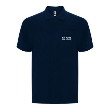 Polo unisex con taschino in piqué di cotone e poliestere 190g/m² Roly