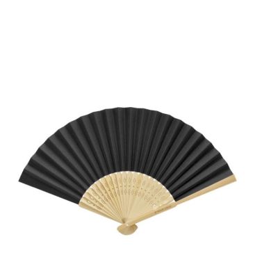 Ventaglio in bambù e carta con decorazioni perforate sulle stecche