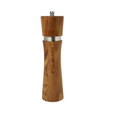 Macina pepe o sale in ceramica con rivestimento in legno