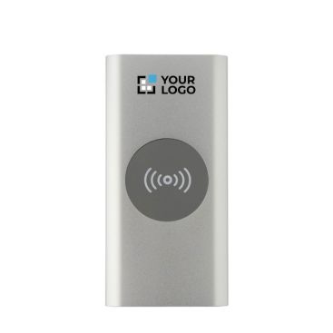 Powerbank wireless 5W con 3 porte USB in alluminio riciclato 8.000 mAh