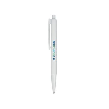 Penna in plastica riciclata con molla in acciaio e inchiostro blu