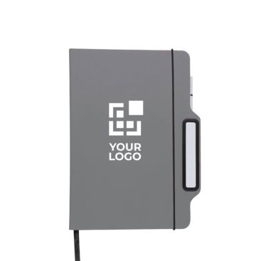 Taccuino con copertina rigida e supporto per smartphone, pagine neutre A5