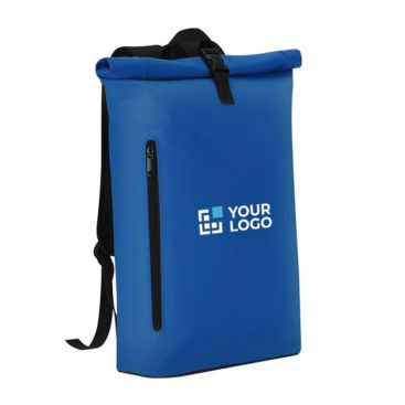 Zaino roll-top in morbido PU con tasca imbottita per il pc da 15''