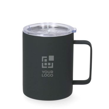 Tazza termica in acciaio inox con finitura in gomma 400ml