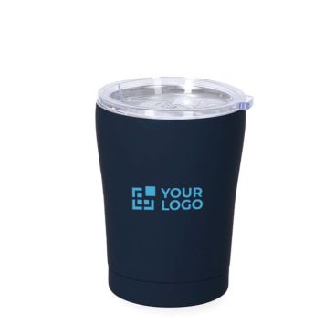 Bicchiere termico in acciaio con rivestimento in gomma e tappo 350ml