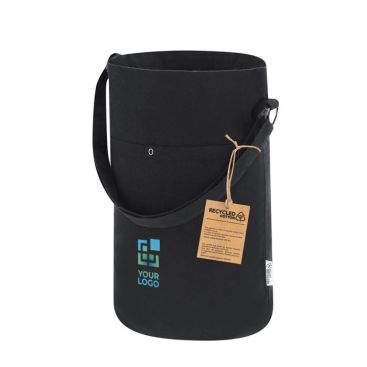 Borsa a tracolla cilindrica e spaziosa in canvas riciclato 270g/m²