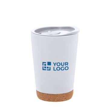 Bicchiere take away a doppia parete con base in sughero da 260ml