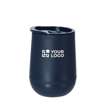 Bicchiere take away a doppia parete con base rotonda e tappo da 320ml