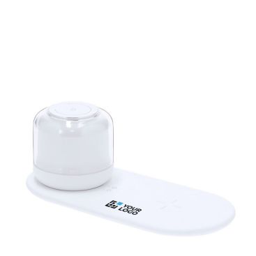 Caricatore wireless 15W con lampada 12 LED a luce bianca e multicolore