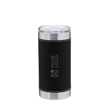 Bicchiere termico in acciaio inox con fascia in PU colorata da 530ml