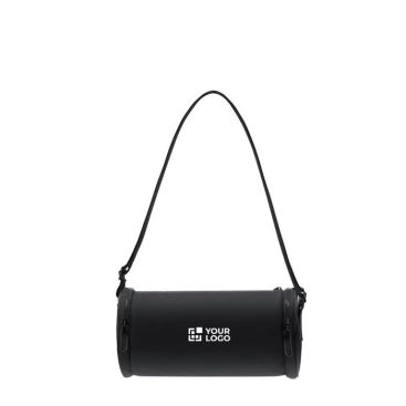 Borsa a tracolla cilindrica in PU con tasche di accesso rapido