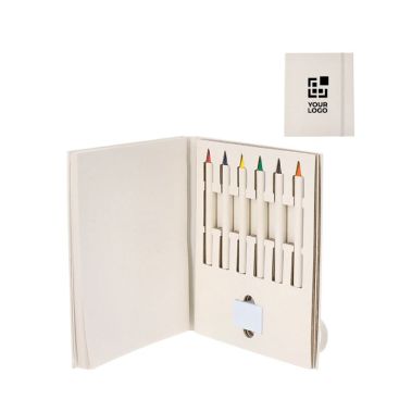 Set ecologico da disegno con matite colorate eterne e blocco di fogli