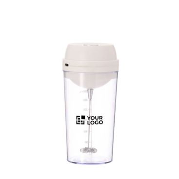 Shaker con mixer elettrico nel tappo colorato e scala di misura 300ml