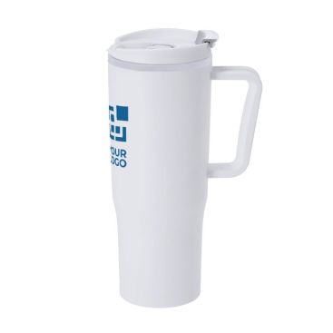 Tazza termica in PP riciclato con manico ergonomico da 800ml