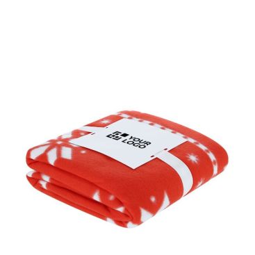 Coperta in pile rPET da 200g/m² con motivo natalizio 130x160 cm