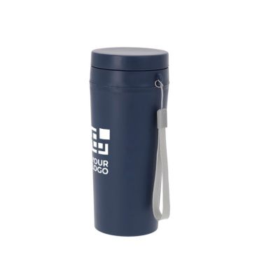 Bicchiere termico da viaggio con tappo a vite e laccetto da 320ml