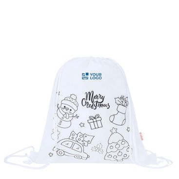 Zainetto per bambini natalizio da colorare con i 4 pastelli a cera
