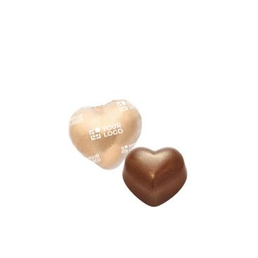 Cioccolatino al latte a forma di cuore con ripieno di ciliegia da 10g