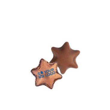 Cioccolatino a forma di stella in confezione singola personalizzata 4g