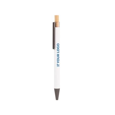 Penna in alluminio riciclato con finitura opaca e inchiostro blu